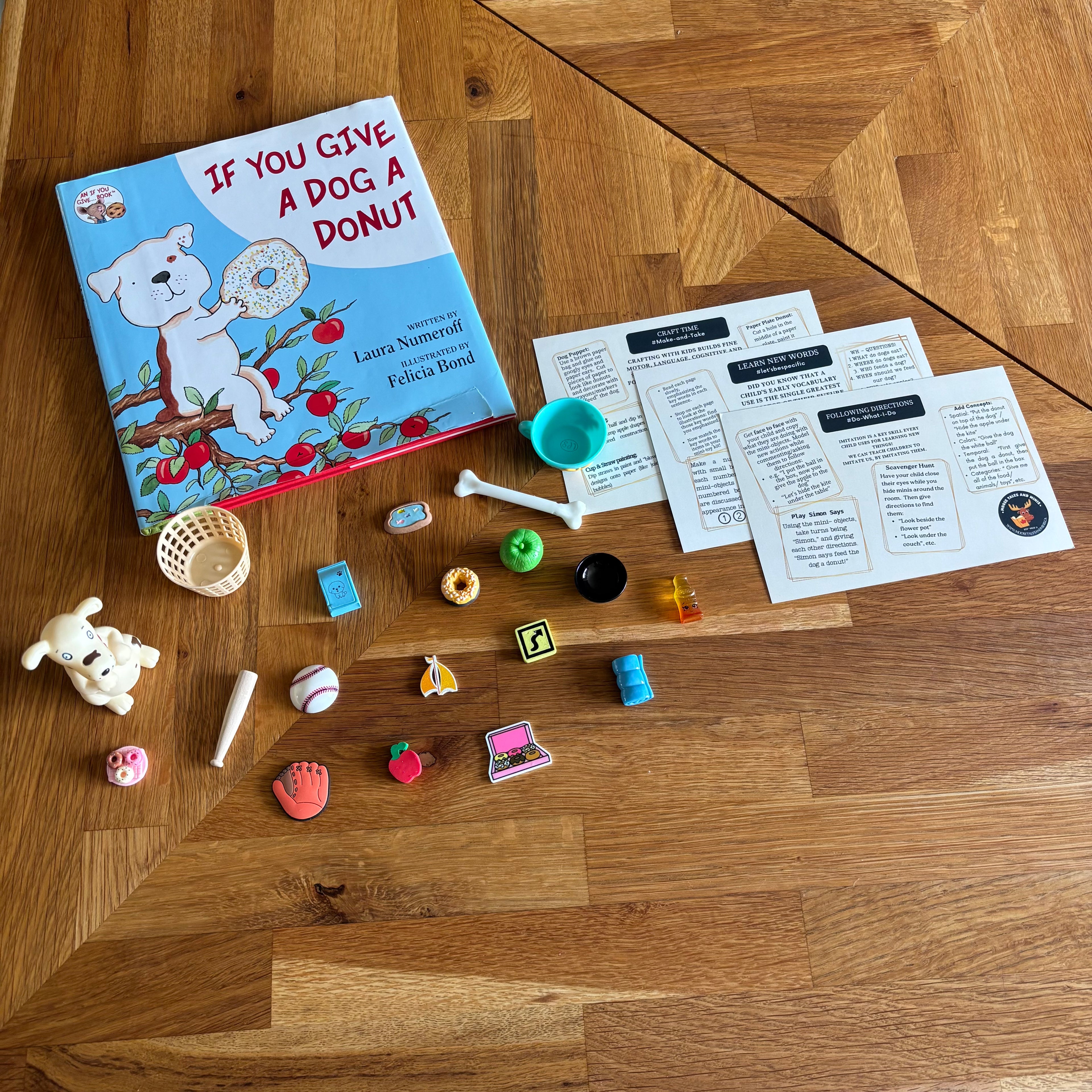 If You Give a Dog a Donut- Mini Objects Story Kit with book included